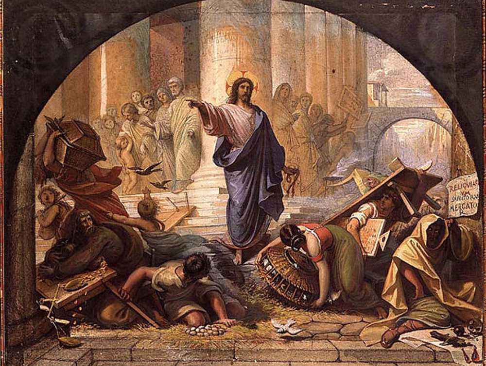 Иисус изгоняет торговцев из храма