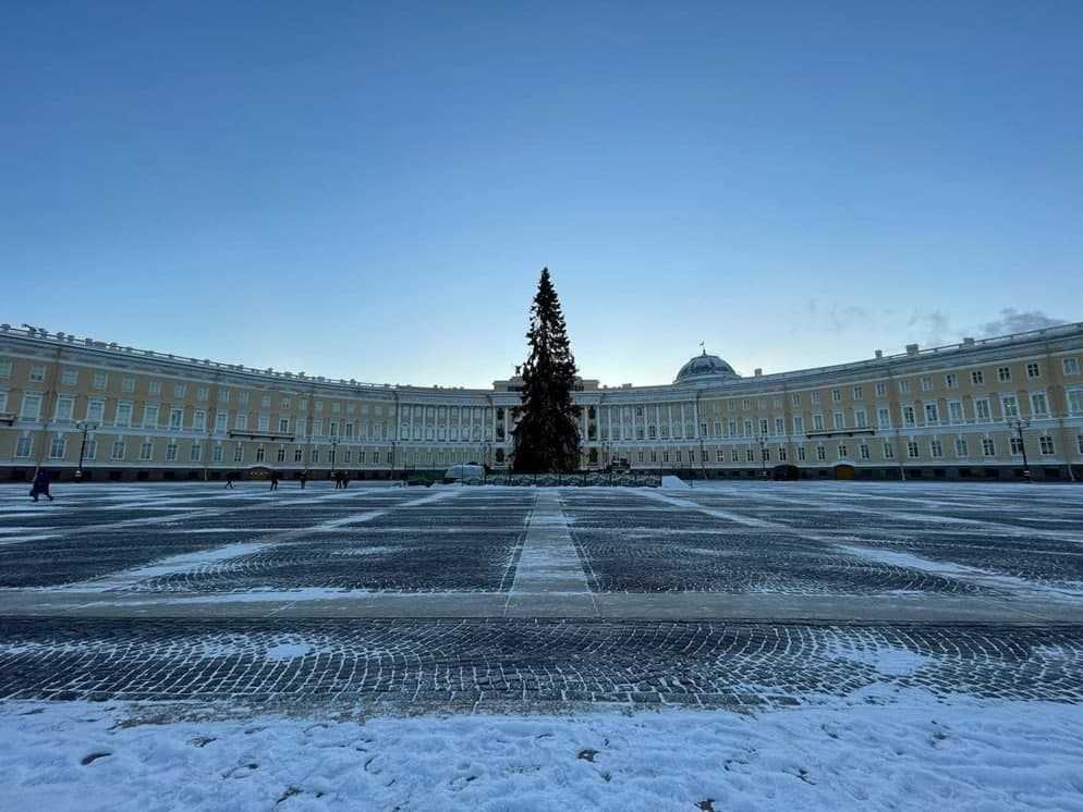 Смольный разочаровал жителей Петербурга «унылыми» украшениями и елкой на Дворцовой