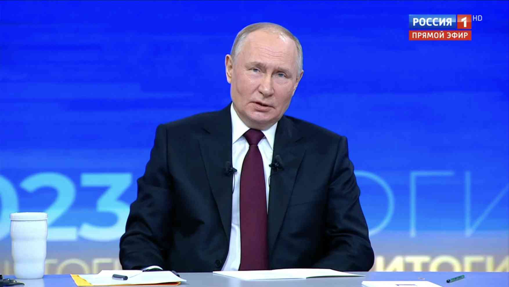 Президент России Владимир Путин Фото: скриншот трансляции, Россия 1